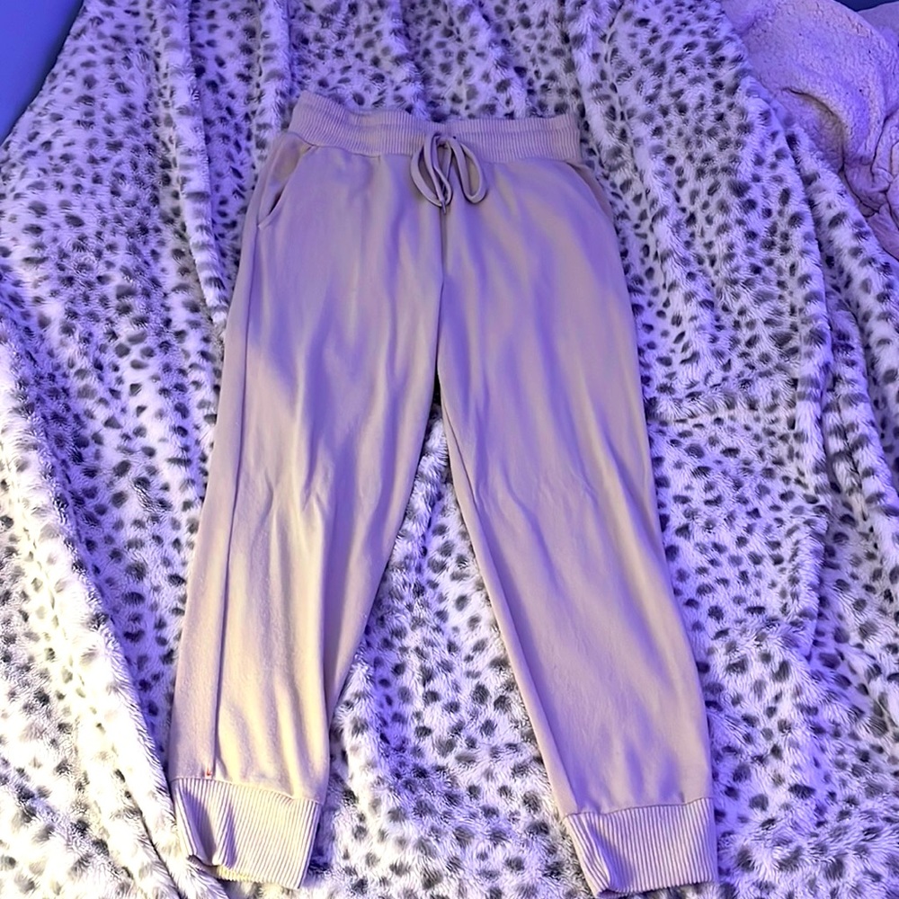 Light tan jogger sweats, size M (8-10)